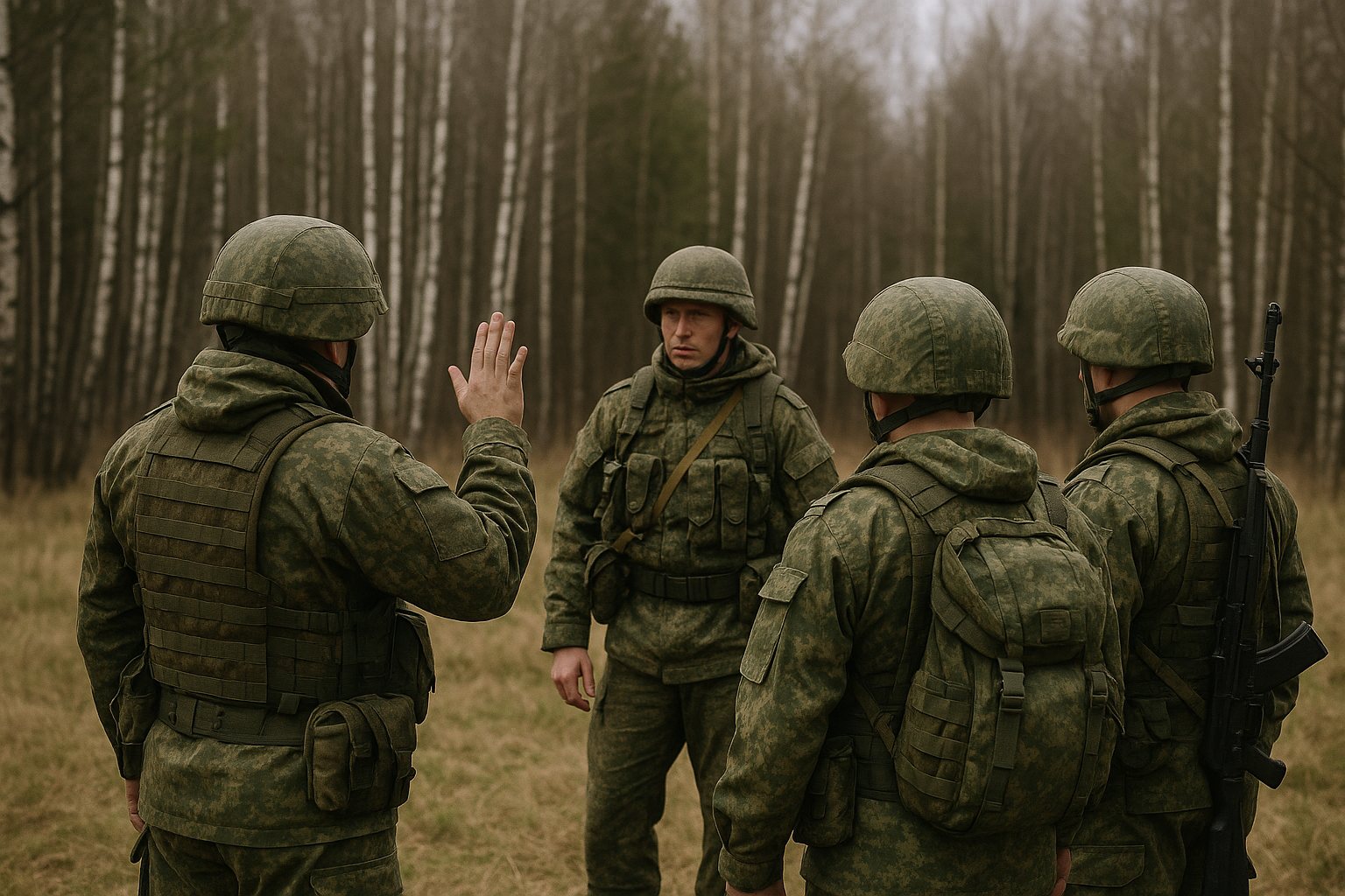 Занятие с инструктором на полевом полигоне