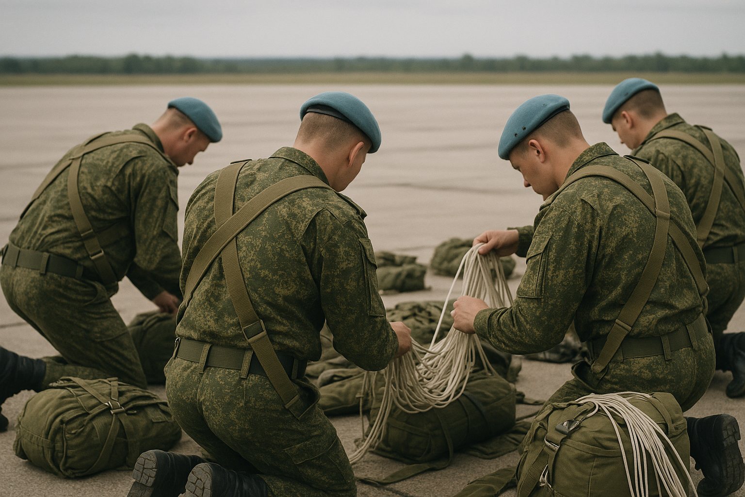 Подготовка парашютного снаряжения